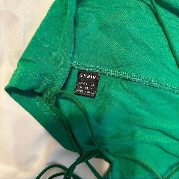 Green bandanna fairy style open back top - Picture 7 of 9